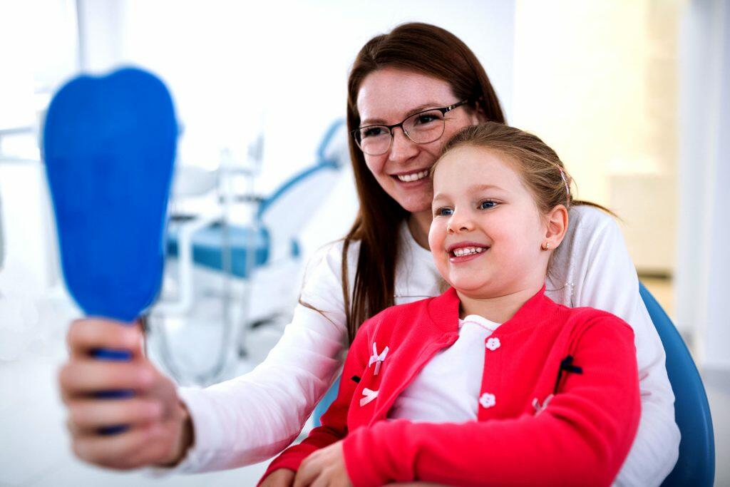 Mom and Child at Dentist - Bradford Dentist