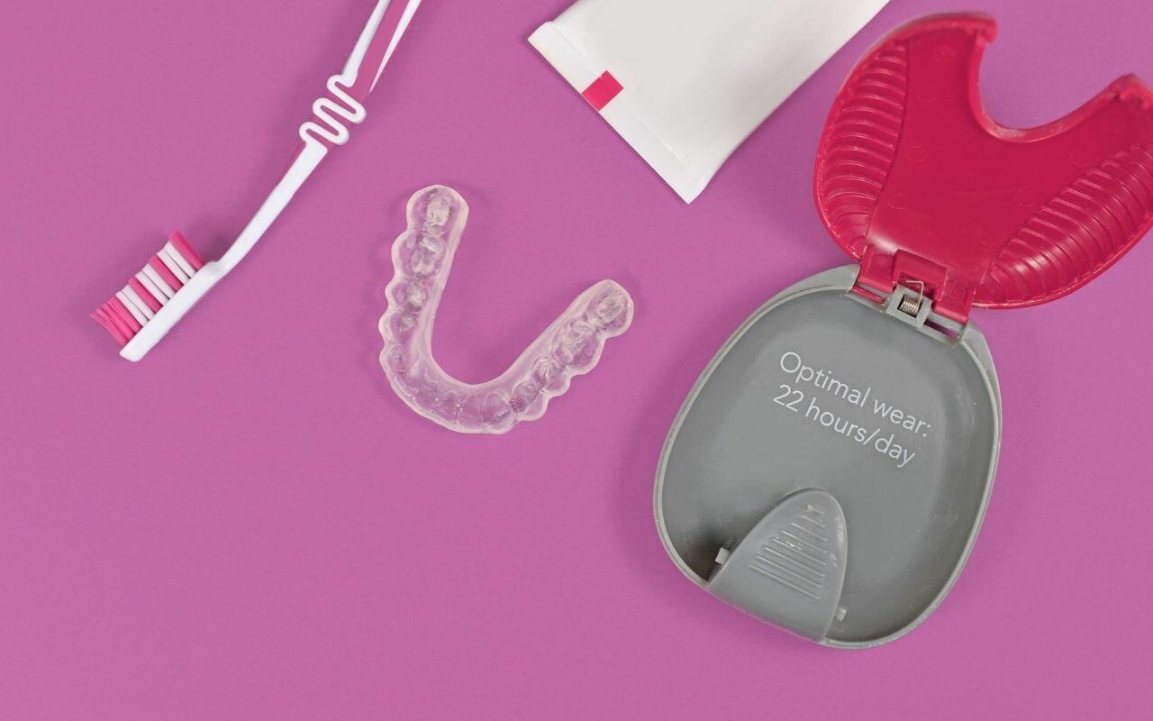 brushing-teeth-with-clear-aligners-Bradford-Dentist