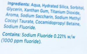 Choosing the right toothpaste with fluoride label ingredients.